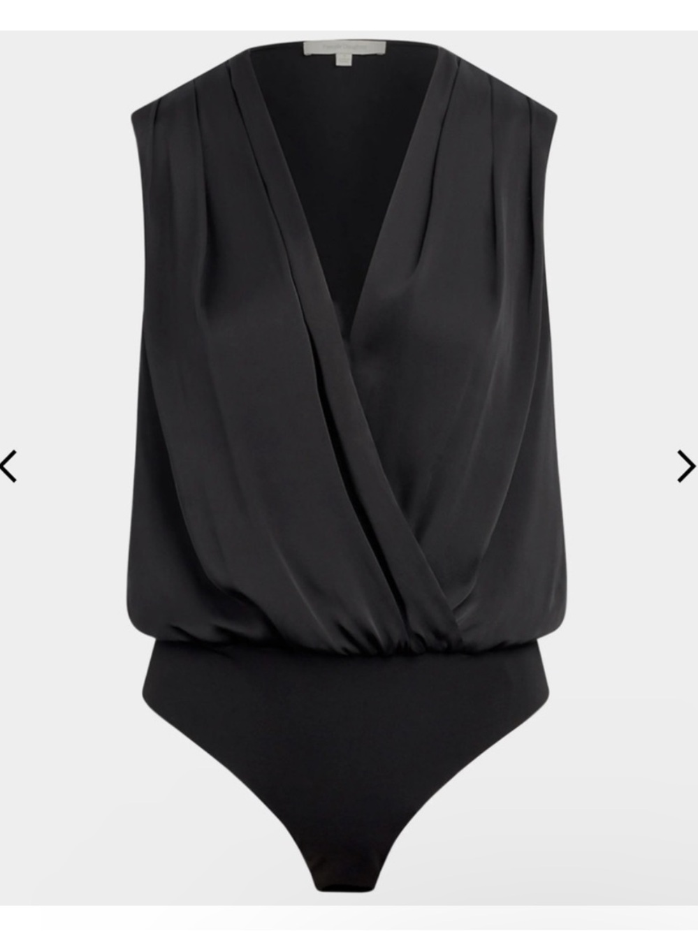 Favorite Daughter Large Sleeveless Date Drape Blouse Satin Black Career Business - Picture 10 of 10